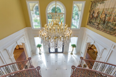 photo of chandelier and foyer