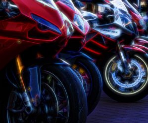 A gathering of Italian Super bikes