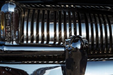 Grille on a classic 1950s era Pontiac