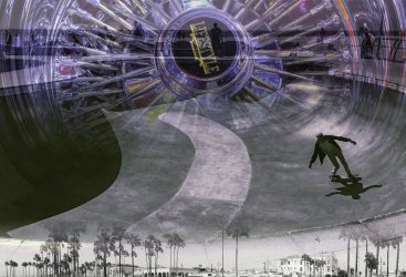 composite image meant to evoke to hard edge and grit of South Los Angeles composite, skateboard, skater, beach, low rider, california, Los angeles, venice beach, west coast, west, Cali